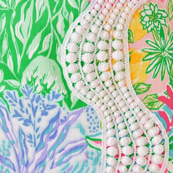 LILLY PULITZER Sarabeth Maxi Shift Dress Multi Bright Delight Patch 4 $548 NWT - Picture 4 of 7